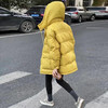 黛唯梵白鸭绒连帽羽绒服女中长款2022冬季新款甜美皮筋款韩版加厚保暖潮 商品缩略图1