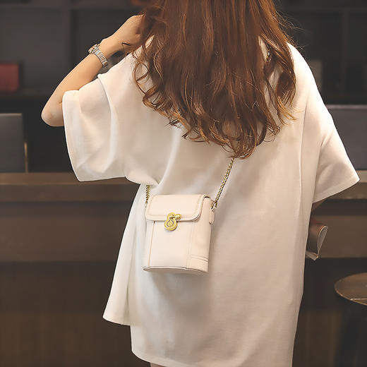 【立减30元】Safiya/索菲娅牛皮包包2022新款链条包单肩包女式斜挎包女包 SF953007Y 商品图0