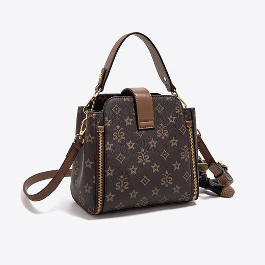 【立减30元】Safiya/索菲娅包包2022新款印花手提水桶包单肩包女式斜挎包女包 SF9140028Y 商品图2