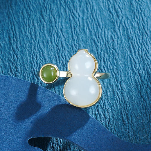 子佩集S925银【星霜】和田玉戒指【AS00297】2210 商品图1