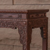 清 红木束腰马蹄腿西番莲纹条桌 商品缩略图3
