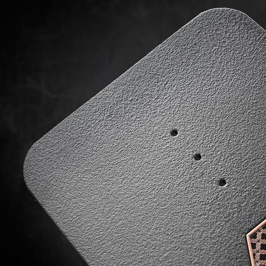 陶瓷仿乌金石茶盘家用茶具托盘轻奢干泡盘日式小茶台蓄排水式 梅花乌金瓷石茶盘N3b 商品图8