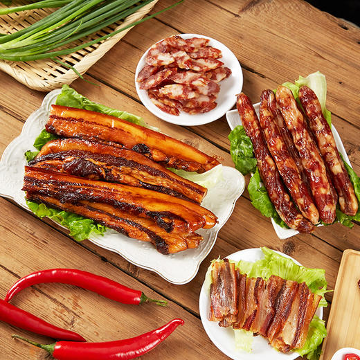 【新晒腊味】象窝腊味小礼盒 内含800g腊肠800克腊肉 商品图4