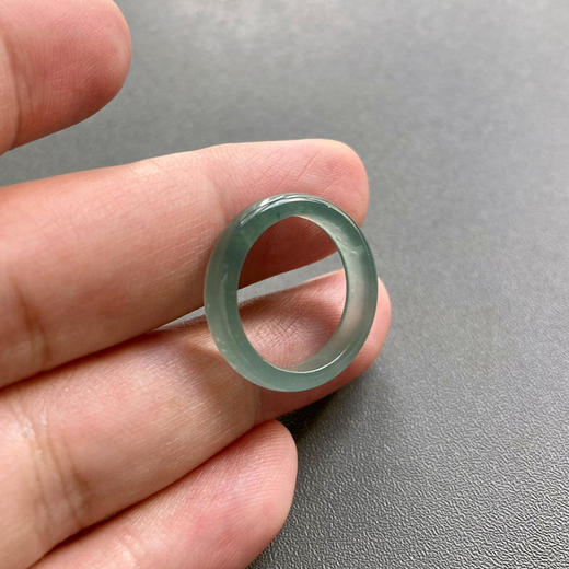 高冰种蓝水雪花棉翡翠指环11.5 商品图5