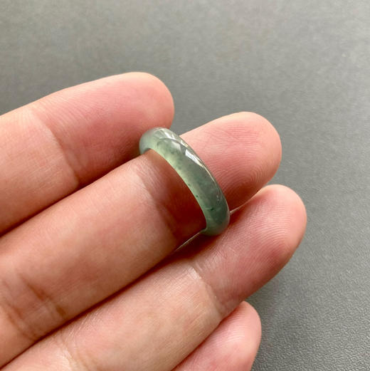 高冰种蓝水雪花棉翡翠指环11.5 商品图6