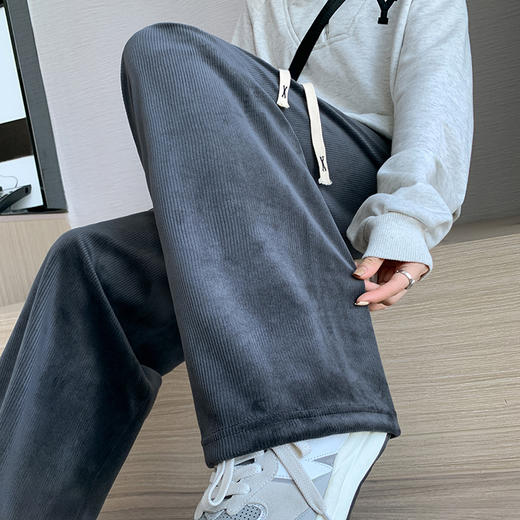 显高显瘦！金丝绒阔腿裤 商品图2