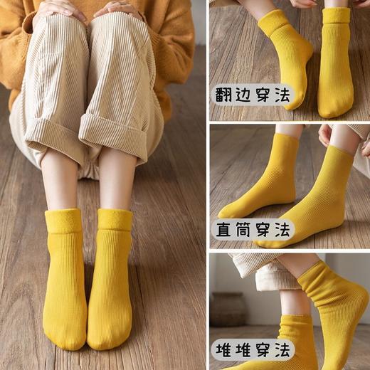 【穿上即暖 抗寒神器】限时价爆款亲子雪地袜  加绒加厚 高弹不勒脚 一袜多穿 男女老少都可穿 均码不挑脚 颜色随机发出 商品图2