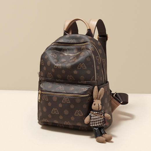 Safiya/索菲娅2022新款印花大容量书包女双肩背包双肩包女包 SF9111003Y 商品图0