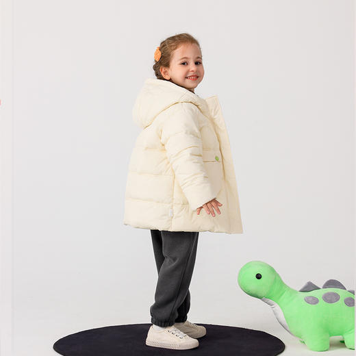 商场同款棉果果冬季女童温柔小清新保暖抗冻耐穿中长款羽绒服M422102922607 商品图1