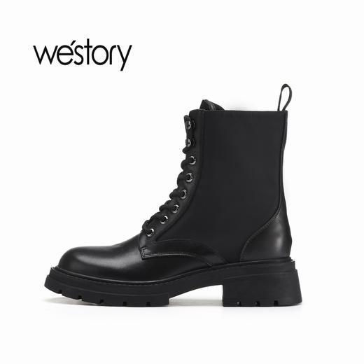 westory22年秋冬新款短靴小香风瘦瘦靴英伦马丁靴ins潮82571 商品图2