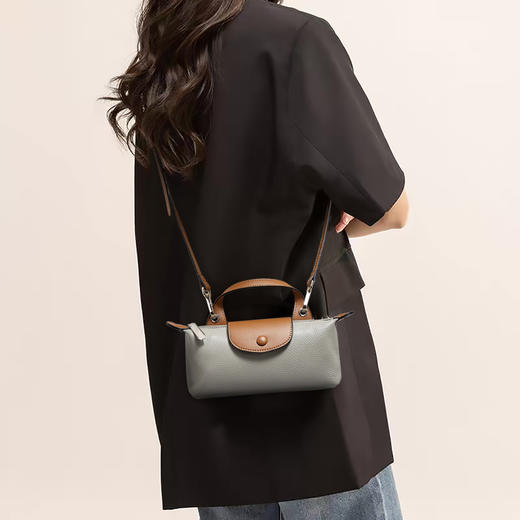 Safiya/索菲娅【头层牛皮】腋下手机单肩小包包女式斜挎包手提女包2022新款 SF900191Y 商品图0