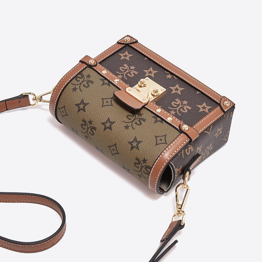 Safiya/索菲娅2022新款印花小方包手机包单肩包包女式斜挎包女包 SF9158011Y 商品图8