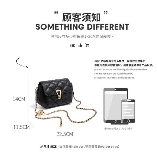 【年底清仓】Safiya/索菲娅牛皮2022新款菱格链条包单肩包女式斜挎包女包 SF954012Y 商品图4