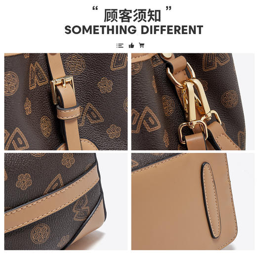 Safiya/索菲娅2022新款印花腋下水桶包单肩包包女斜挎包手提女包 SF9140024Y 商品图5