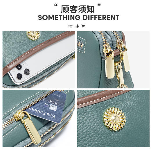 【年底清仓】Safiya/索菲娅头层牛皮2022新款包包手机百搭单肩包斜挎包女包 SF900016Y 商品图5