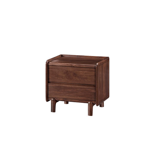 【现代风-CY121床头柜】现代风/卧室/北美黑胡桃木/实木床头柜 商品图2