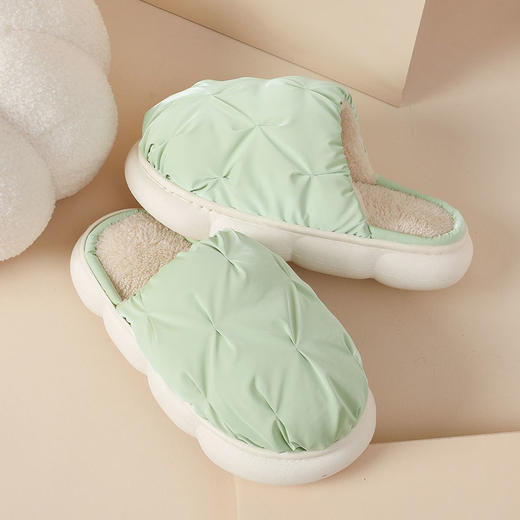 【冬季新品！脚感轻盈舒适】羽绒布棉拖鞋，踩屎感棉鞋女款外穿，保暖厚底秋冬拖鞋女家用家居 商品图4