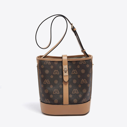 Safiya/索菲娅包包2022新款印花水桶包单肩包女式斜挎包手提女包 SF9140017Y 商品图7