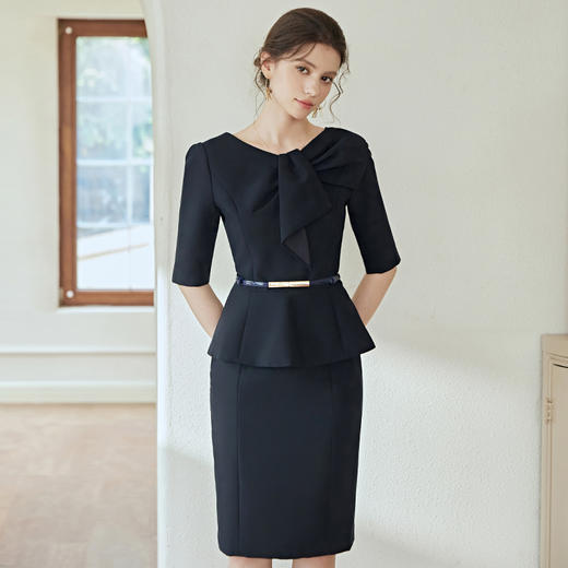 艾尚臣夏季医美工作服高端气质正装连衣裙送腰带 商品图0
