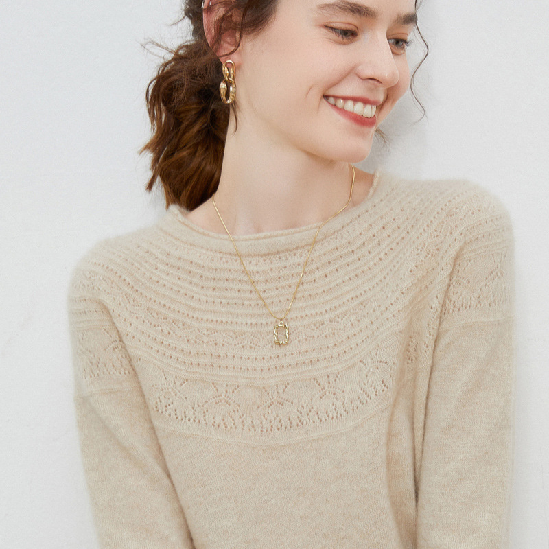 一线成衣圆领/V领/半高领/镂空半高领羊毛衫