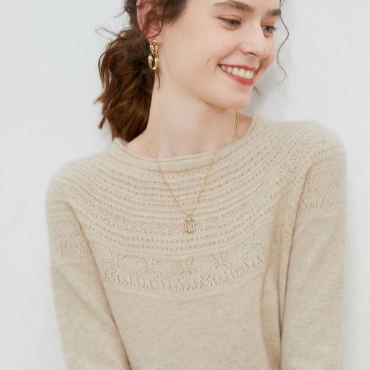 一线成衣圆领/V领/半高领/镂空半高领羊毛衫 商品图0