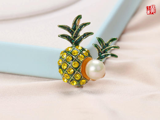 【菠萝】天然淡水珍珠胸针 商品图1