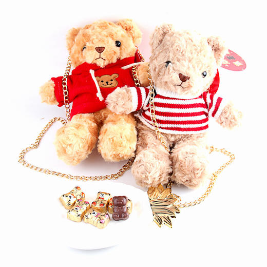 艾达的世界牛奶巧克力制品小熊60g/040963 口感丝滑毛绒玩具小熊可手拿可背挎 商品图7