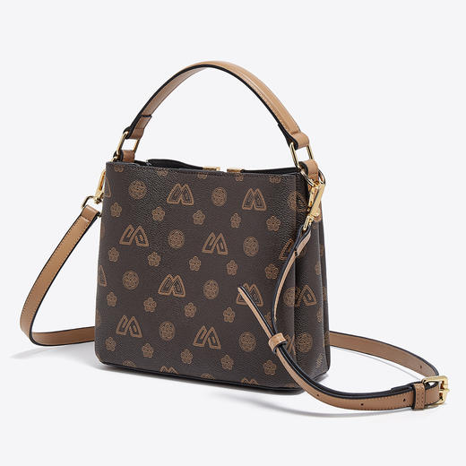 Safiya/索菲娅2022新款印花水桶包单肩包包女式斜挎包手提女包 SF9140022Y 商品图4