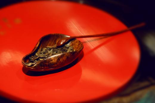 SDCC0027°大红酸枝莲花型茶则套装 商品图0