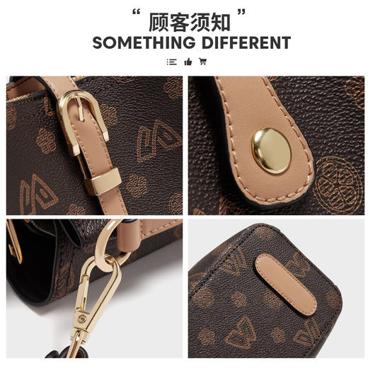 Safiya/索菲娅2022新款印花水桶包时尚单肩包包女式斜挎包女包 SF9140021Y 商品图4