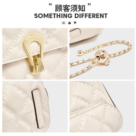 【年底清仓】Safiya/索菲娅牛皮2022新款菱格链条包单肩包女式斜挎包女包 SF954012Y 商品图2