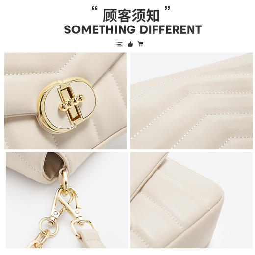 【直播秒杀】Safiya/索菲娅二层牛皮2022新款腋下包单肩包包女斜挎包手提女包 SF953008Y 商品图6