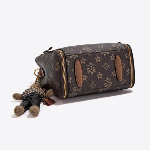 【立减30元】Safiya/索菲娅包包2022新款印花手提水桶包单肩包女式斜挎包女包 SF9140028Y 商品图3