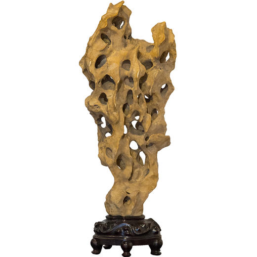 清 灵璧石文房赏石（红木座） 商品图5