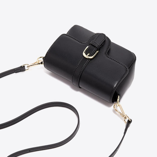 【包包专区】Safiya/索菲娅二层牛皮包包2022新款马鞍包单肩包女式斜挎包女包 SF986004Y 商品图9