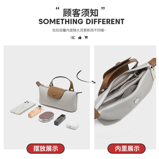 Safiya/索菲娅【头层牛皮】腋下手机单肩小包包女式斜挎包手提女包2022新款 SF900191Y 商品图7