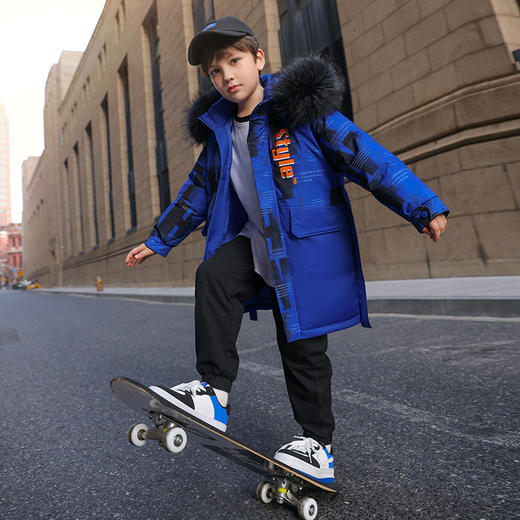 【母婴用品】-2022新款儿童羽绒服加厚中长款中大男童宝宝 商品图0