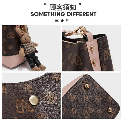 Safiya/索菲娅包包2022新款手提包水桶包单肩包女式斜挎包女包 SF9151017Y 商品图4