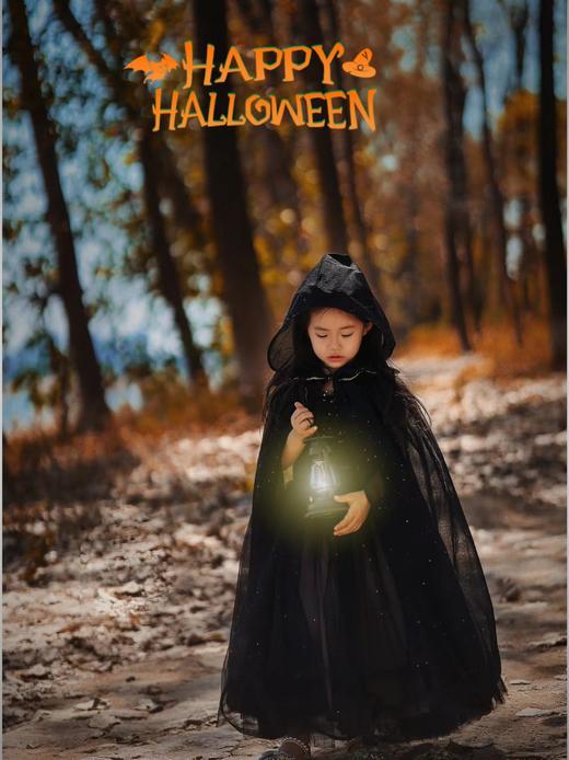 非质量问题不退换哦~pureshare 女童连衣裙新款秋装节日万圣派对公主裙礼服-小魔女 商品图0