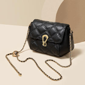 【年底清仓】Safiya/索菲娅牛皮2022新款菱格链条包单肩包女式斜挎包女包 SF954012Y