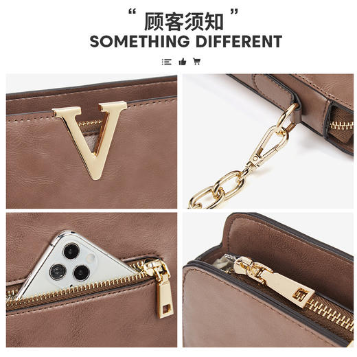 【包包专区】Safiya/索菲娅包包2022新款百搭腋下链条包单肩女斜挎包手机女包 SF9140013Y 商品图3