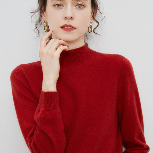 一线成衣圆领/V领/半高领/镂空半高领羊毛衫 商品图9