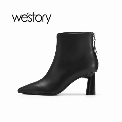 westory2022年秋冬新款尖头通勤高跟鞋短靴82491 商品图1