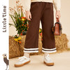 littletime女童法式宽松休闲裤秋冬2022新款韩版儿童加厚九分裤子 商品缩略图1