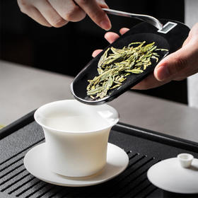 电子茶则茶具配件散茶称茶荷小测量无量智能重量液晶显示量茶称 液晶屏显示重量茶则（白色）E2d（瓷调）