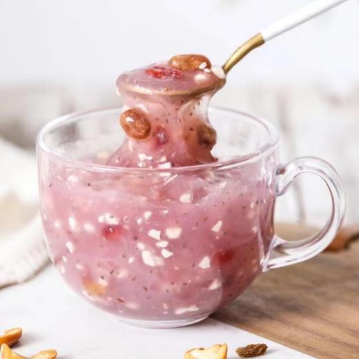 丨生态丨坚果水果藕粉羹 无任何化学添加 配料：藕粉，葛根粉，魔芋粉，腰果碎，进口蔓越莓干，巴旦木，红提干，甜菜根，黄冰糖，奇亚籽 商品图4