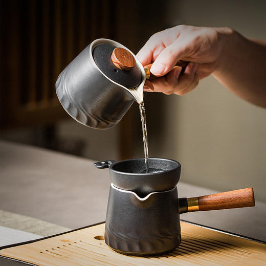 功夫茶具套装家用客厅陶瓷茶壶茶盘泡茶简约日式小套礼盒轻奢 伊-墨山双侧把套装（12头）Vi3b 10件 商品图3