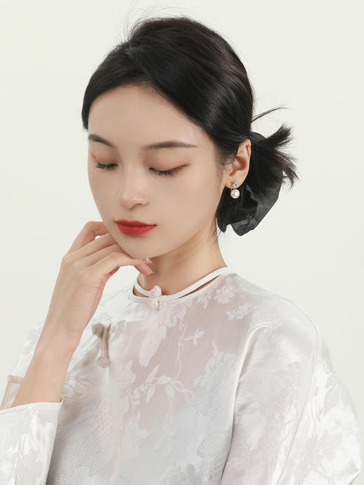 预售|纯天然珍珠莫桑钻珍珠耳钉 两用.潮快闪[福利品] 商品图3