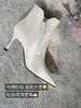 skp奢品牌代工厂定制——秋冬8cm气质尖头高跟短靴高跟鞋 上脚如3厘米左右脚感 【头层胎牛皮+内里全包羊皮】柔软舒服透气 防滑耐磨 尖头显气质显瘦显腿长！气质黑、优雅白两色 商品缩略图3