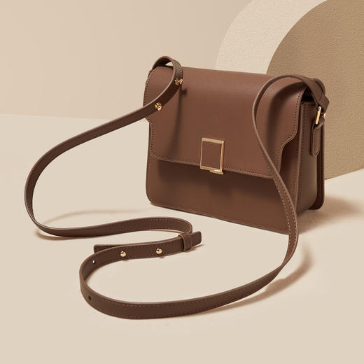 Safiya/索菲娅牛皮2022新款小方包单肩包包女式斜挎包女包 SF997009Y 商品图1